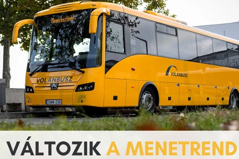 Tájékoztatás menetrend módosításról